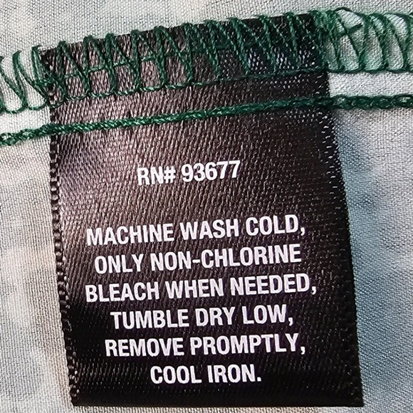 Shaquille O'Neal XLG Mens 2XLT Green White Geometric Floral Button Down Shirt - Picture 8 of 8